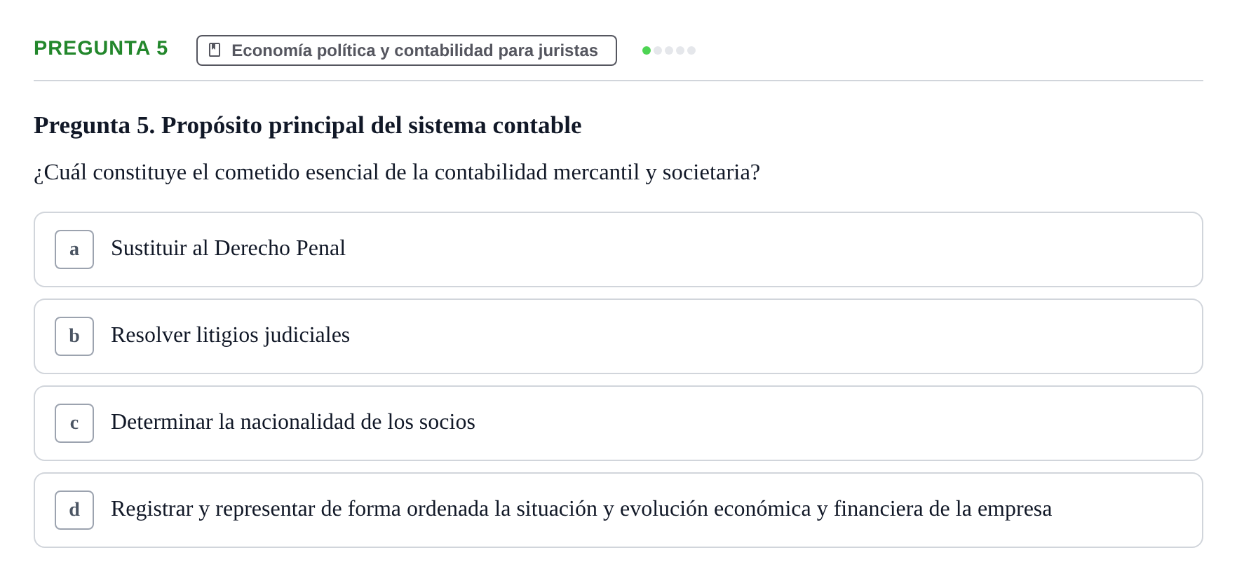 Enunciado: Pregunta 5