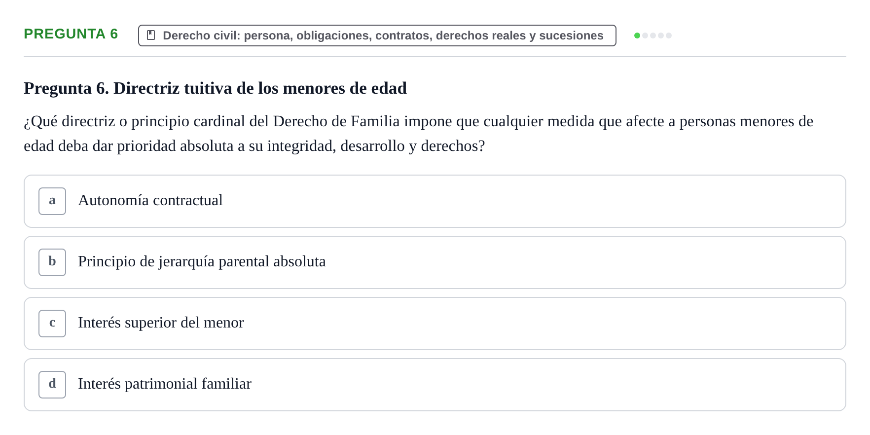 Enunciado: Pregunta 6