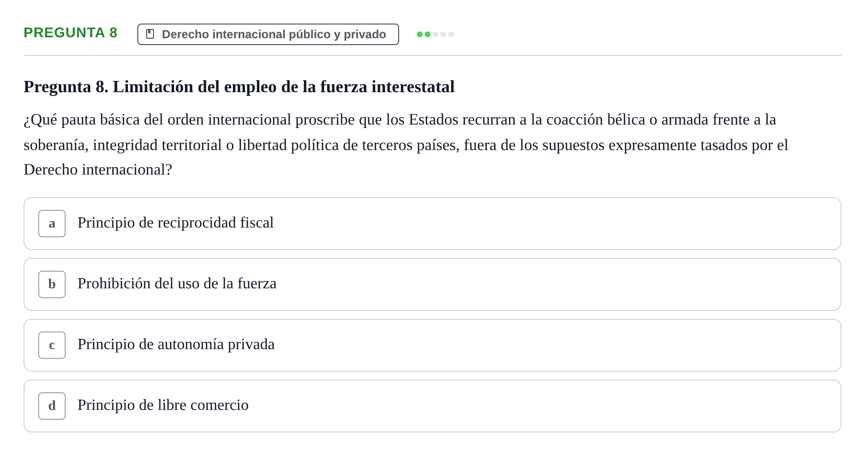 Enunciado: Pregunta 8