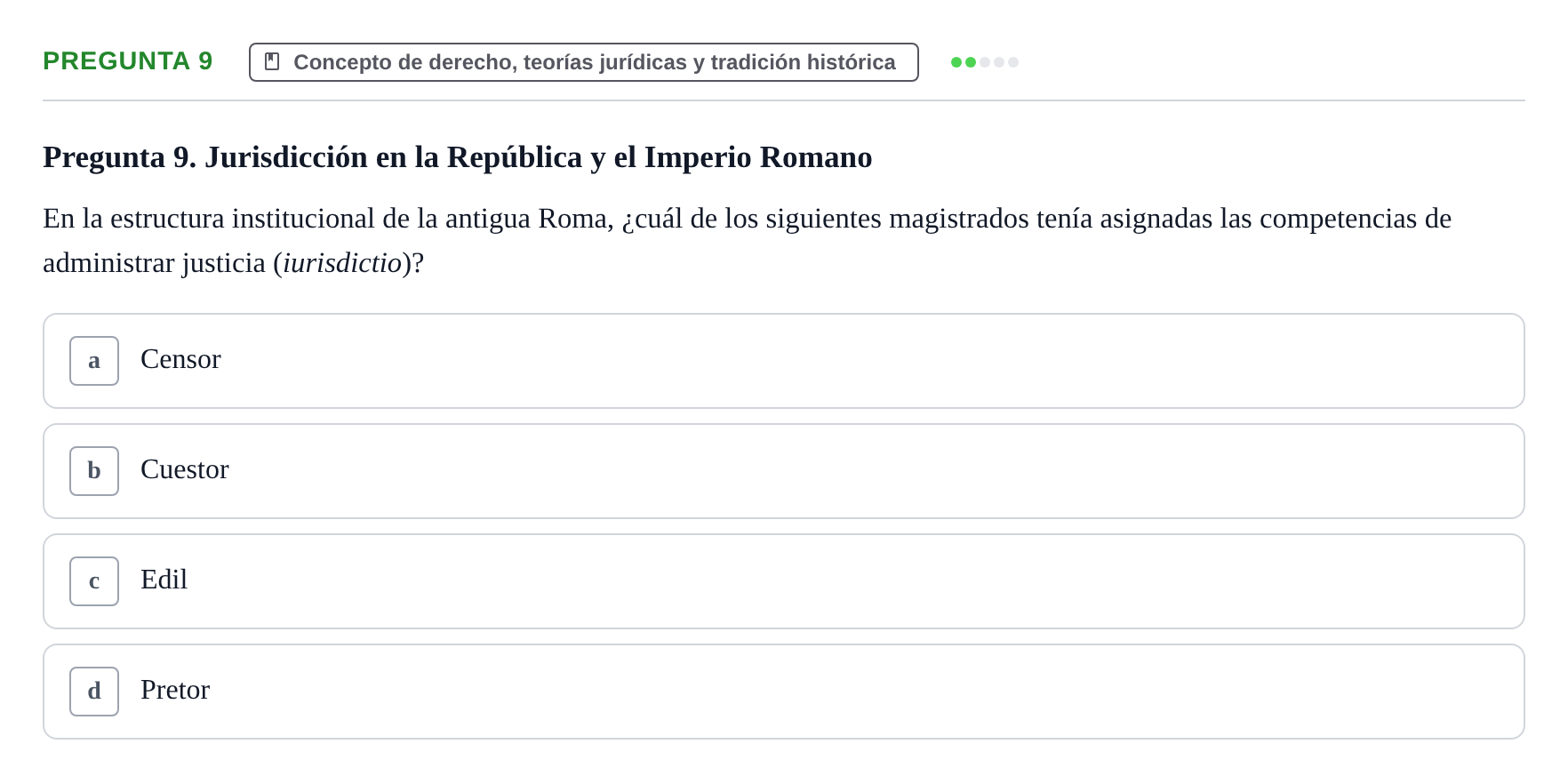 Enunciado: Pregunta 9
