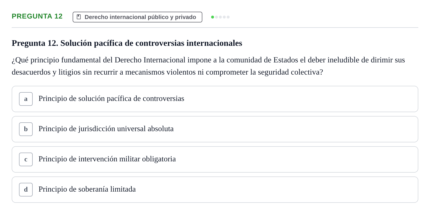 Enunciado: Pregunta 12