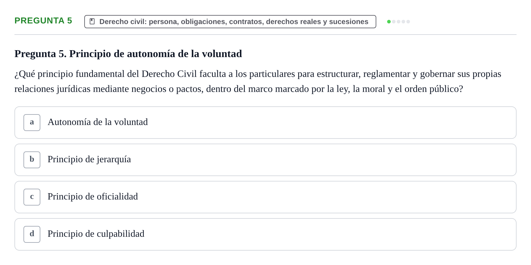 Enunciado: Pregunta 5