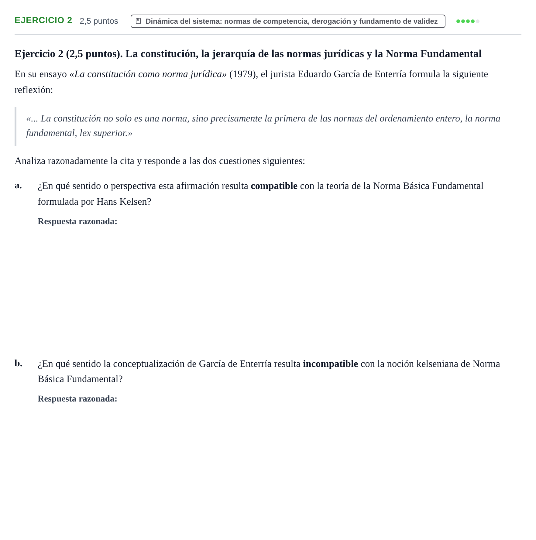 Enunciado: Ejercicio 2 · Teoría General del Derecho UOC 2023