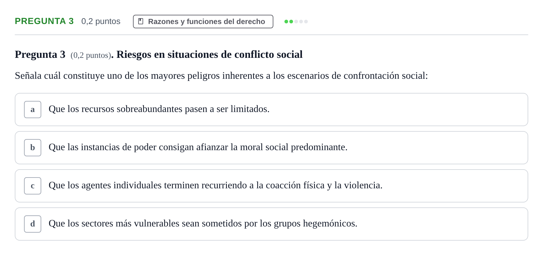 Enunciado: Pregunta 3 · Teoría General del Derecho UOC 2023