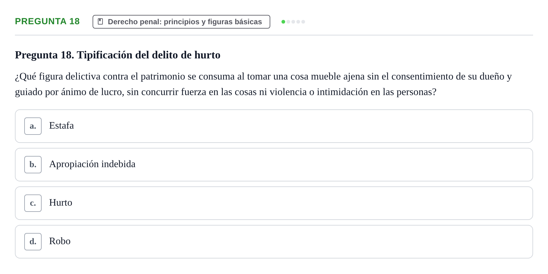 Enunciado: Pregunta 18
