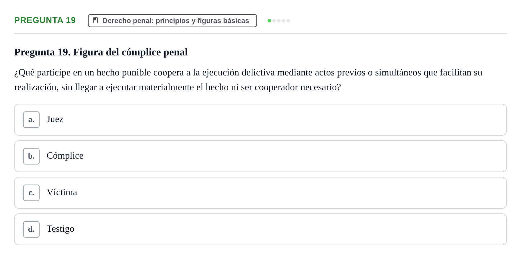Enunciado: Pregunta 19