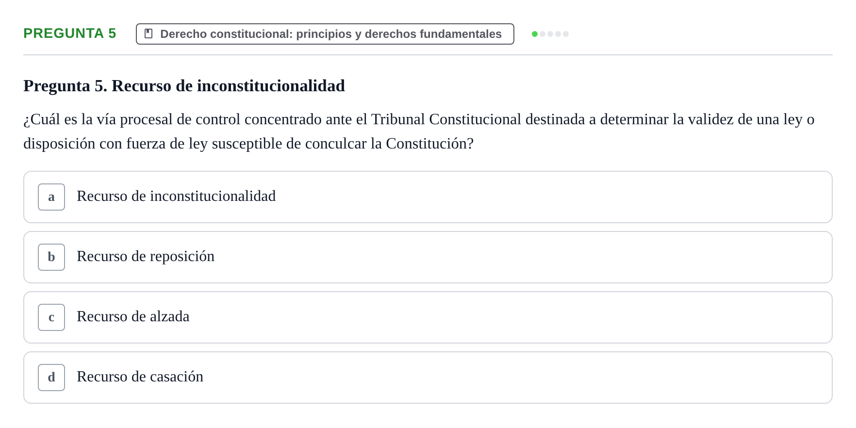 Enunciado: Pregunta 5