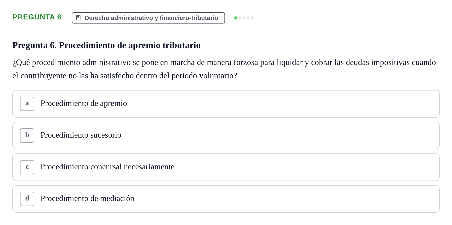 Enunciado: Pregunta 6