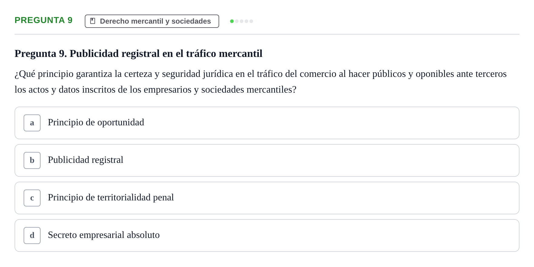 Enunciado: Pregunta 9