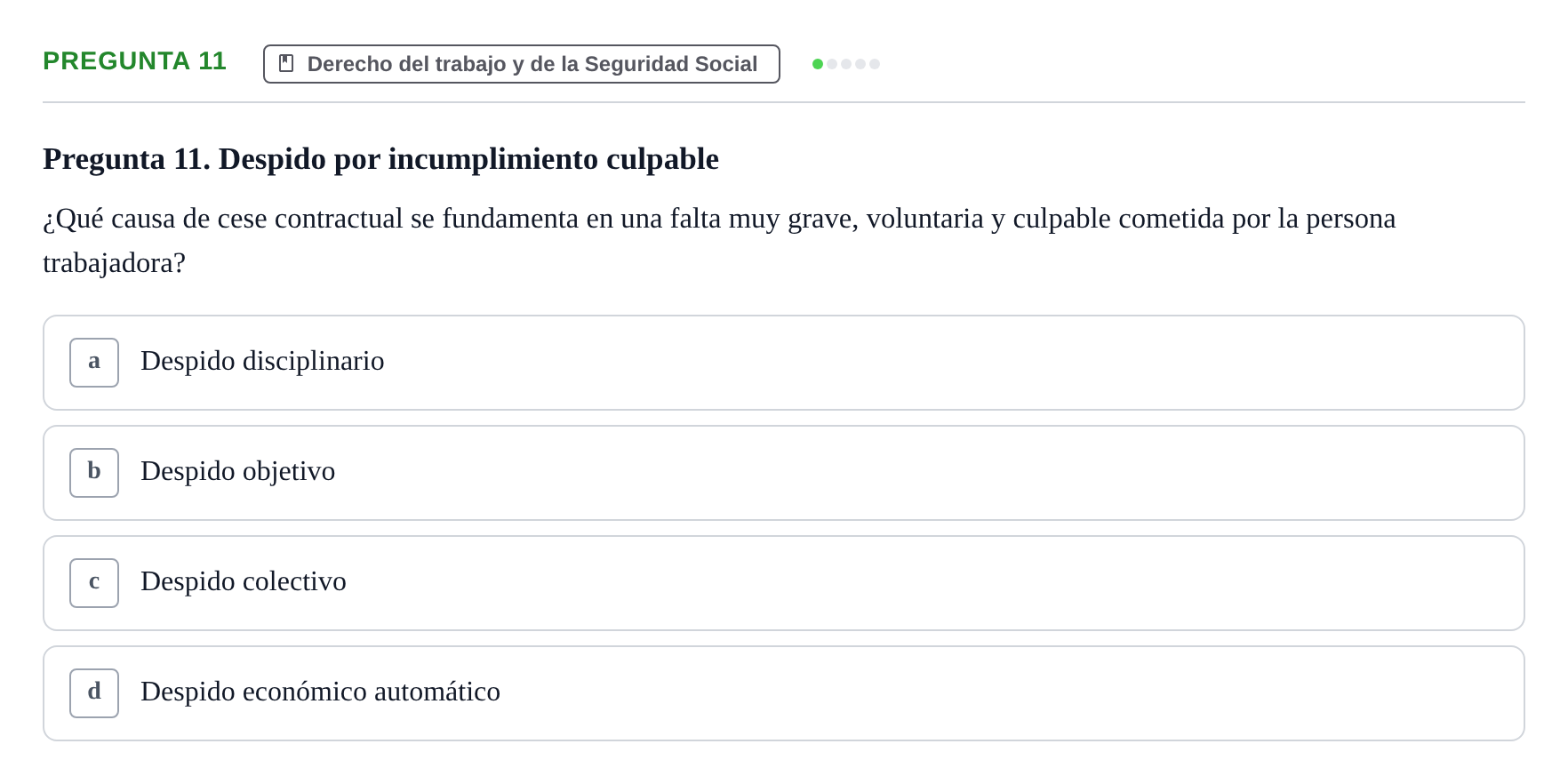 Enunciado: Pregunta 11