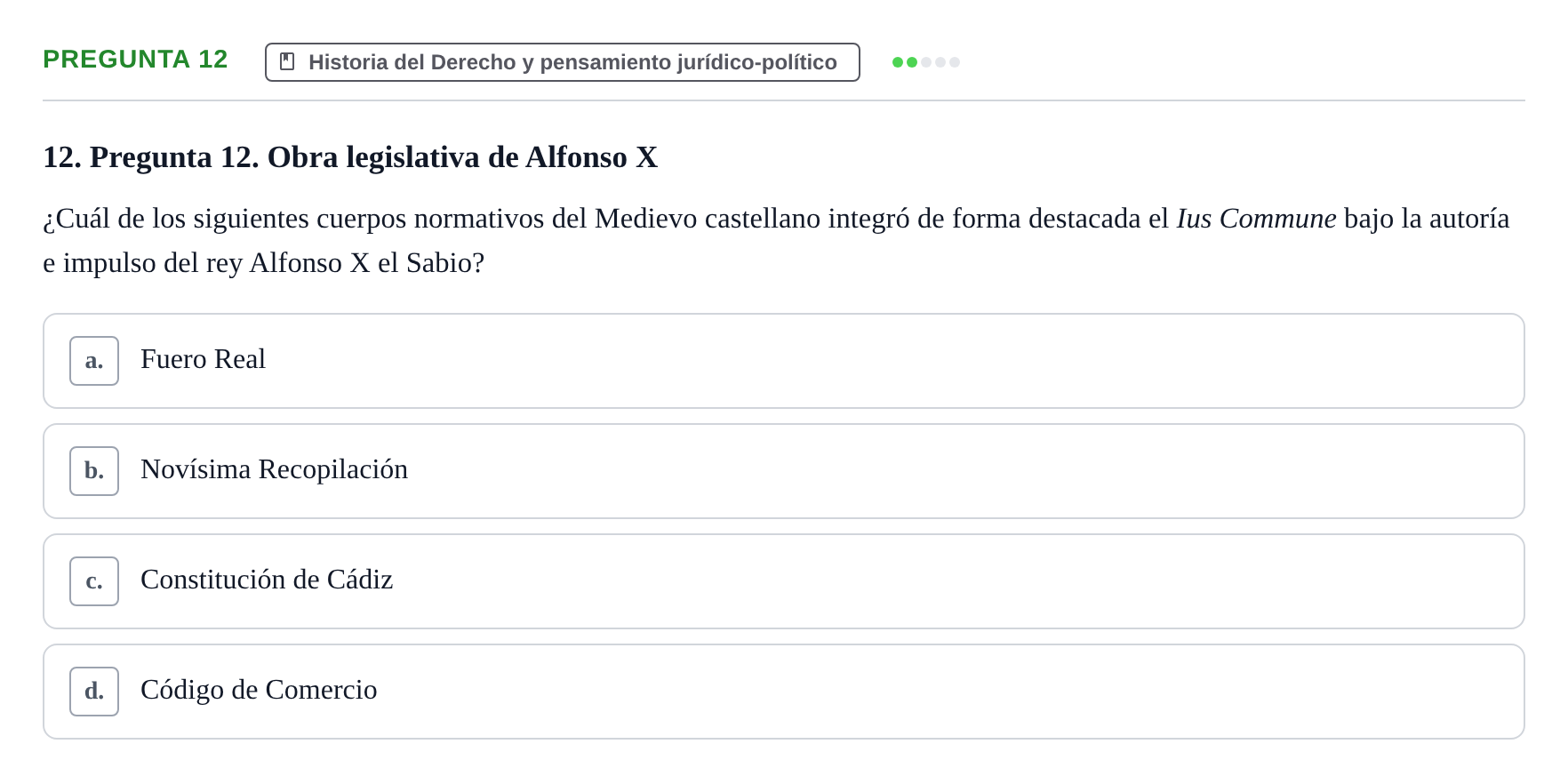 Enunciado: Pregunta 12