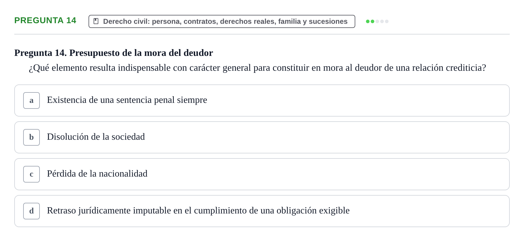 Enunciado: Pregunta 14
