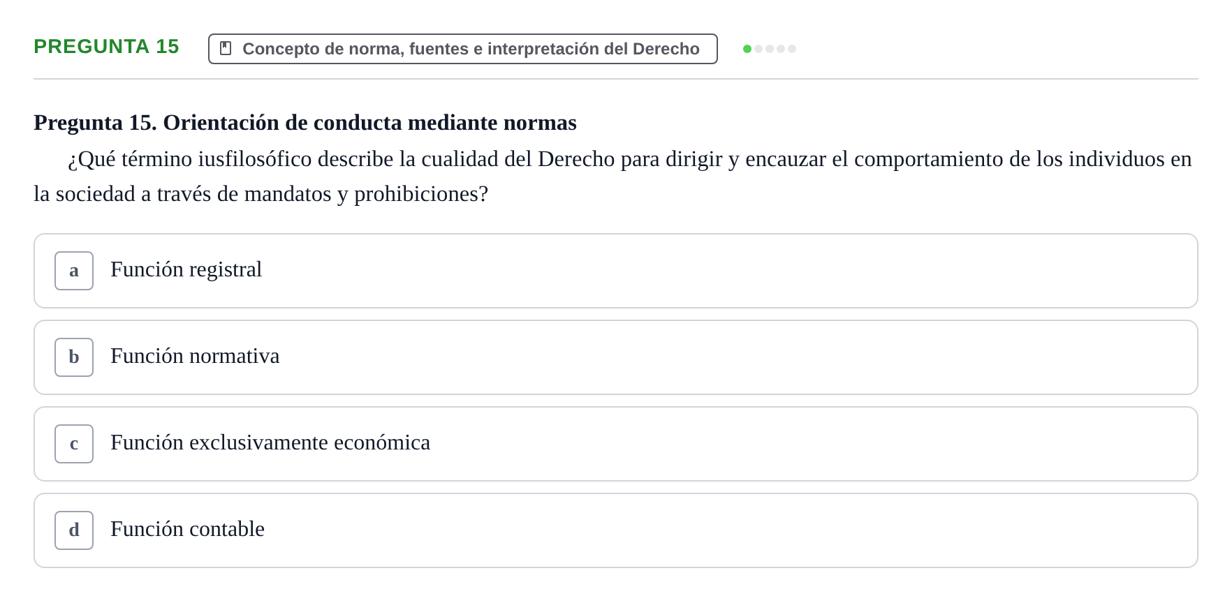 Enunciado: Pregunta 15
