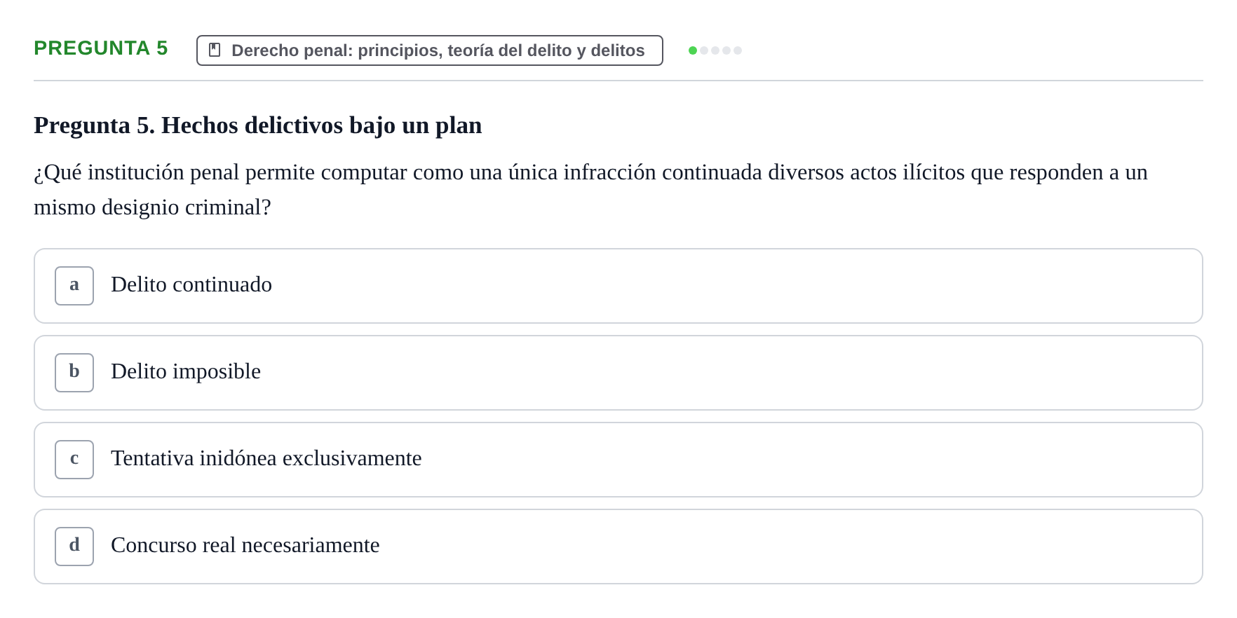 Enunciado: Pregunta 5