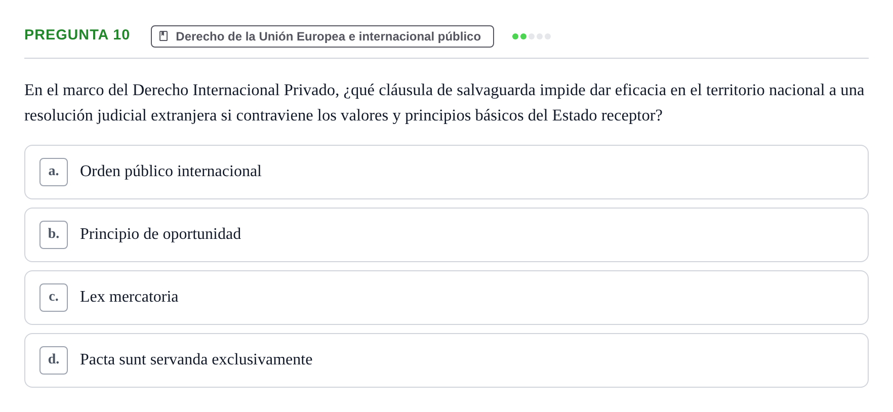 Enunciado: Pregunta 10
