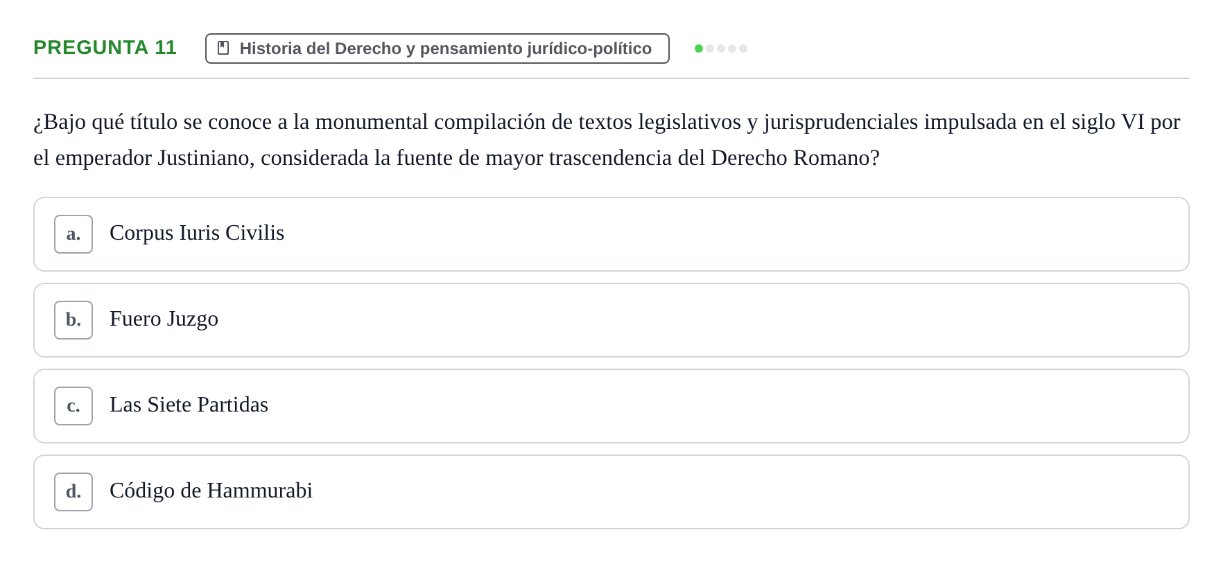 Enunciado: Pregunta 11