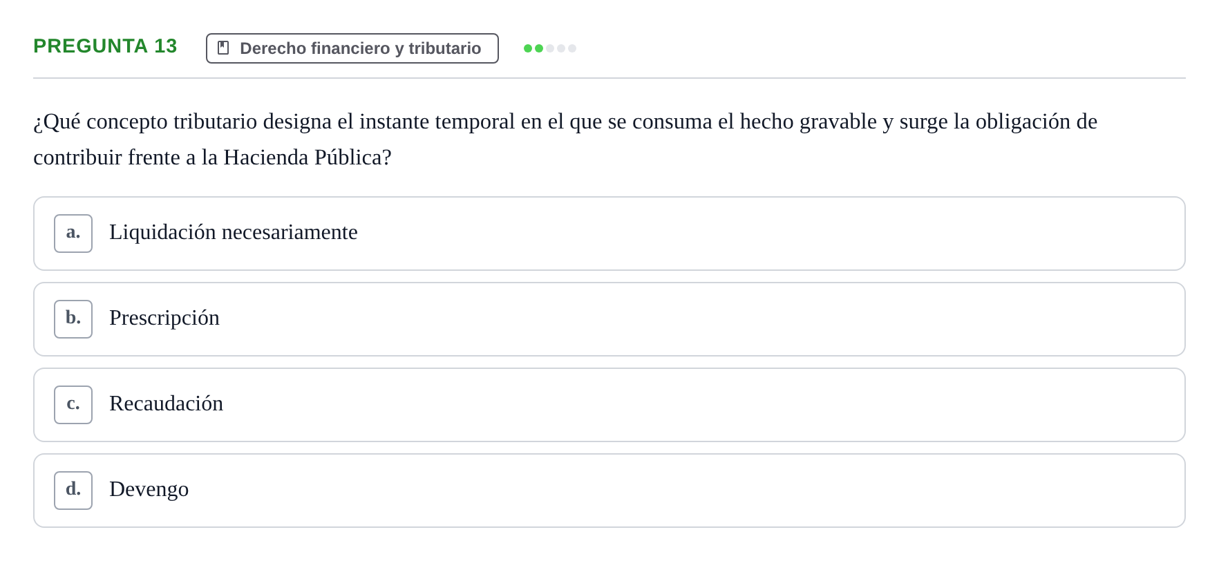 Enunciado: Pregunta 13