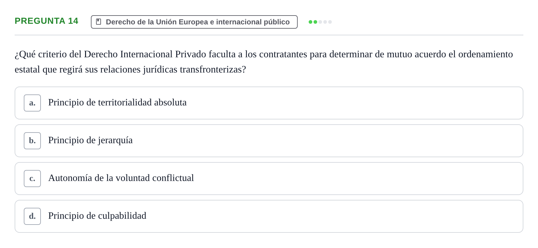 Enunciado: Pregunta 14