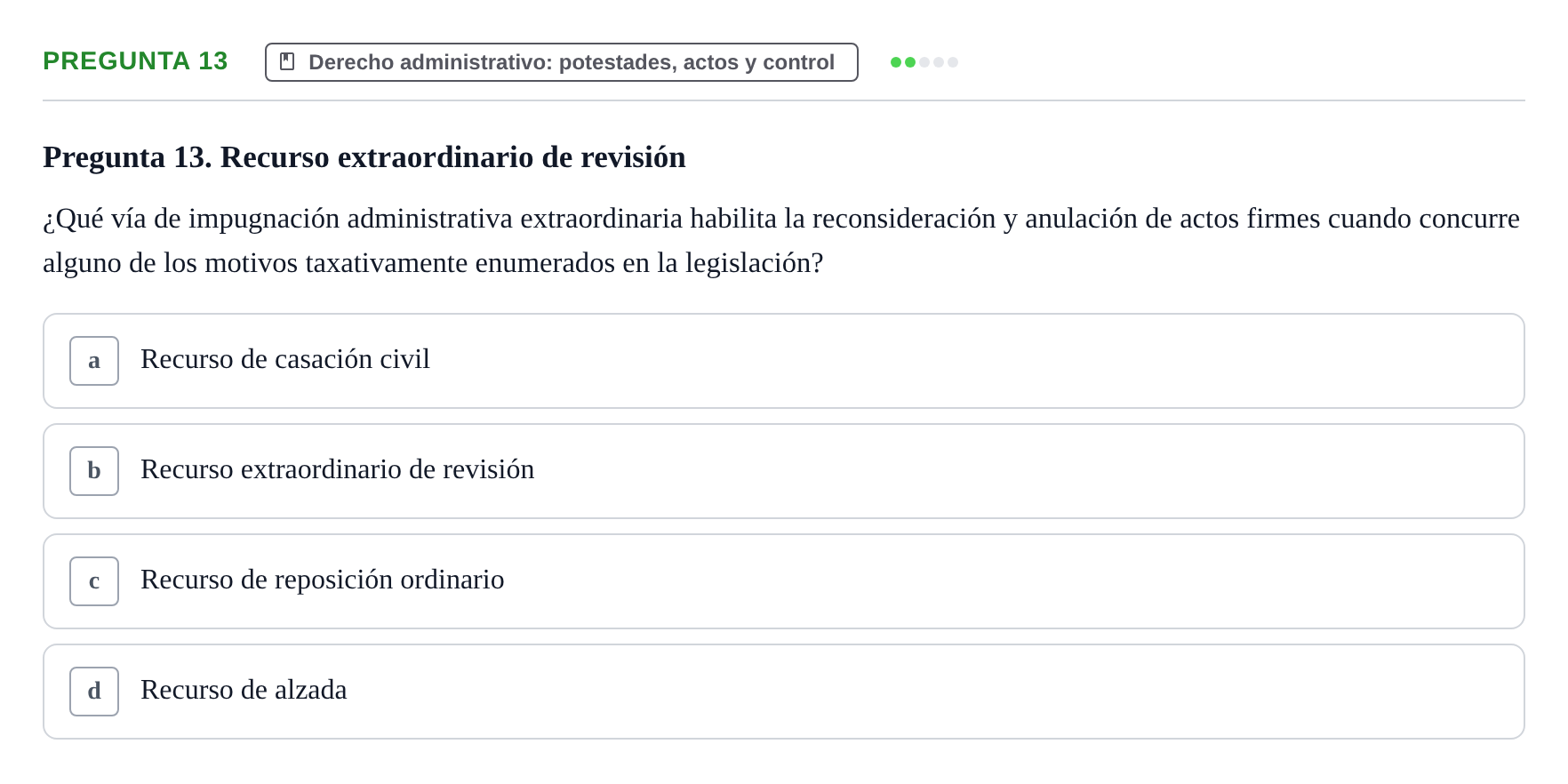 Enunciado: Pregunta 13
