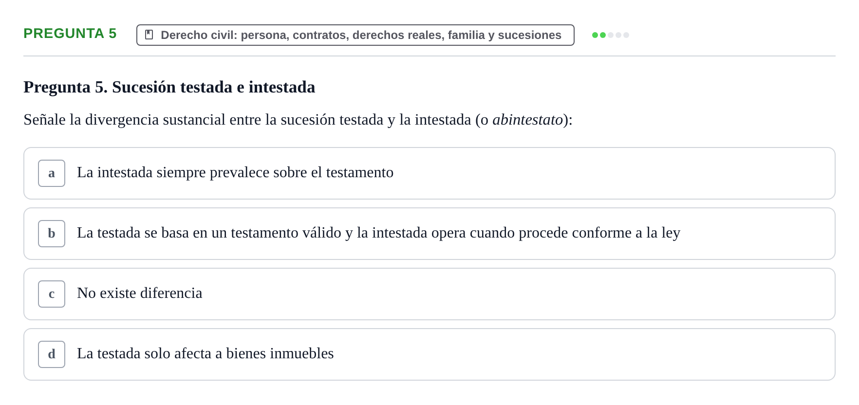 Enunciado: Pregunta 5