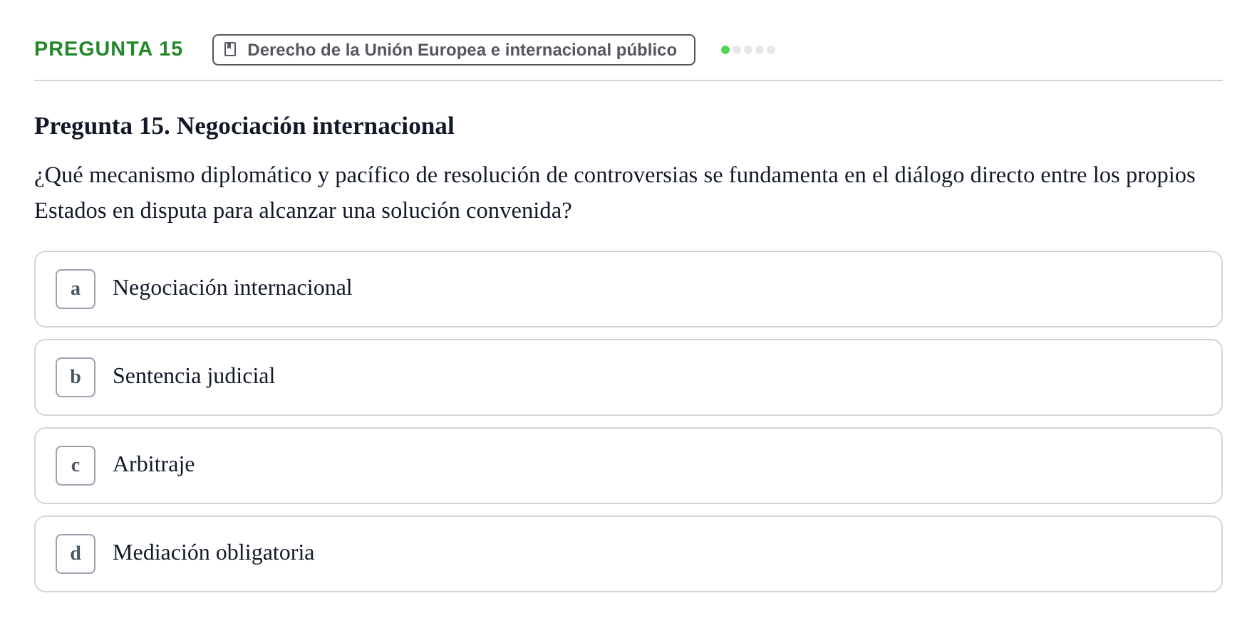 Enunciado: Pregunta 15