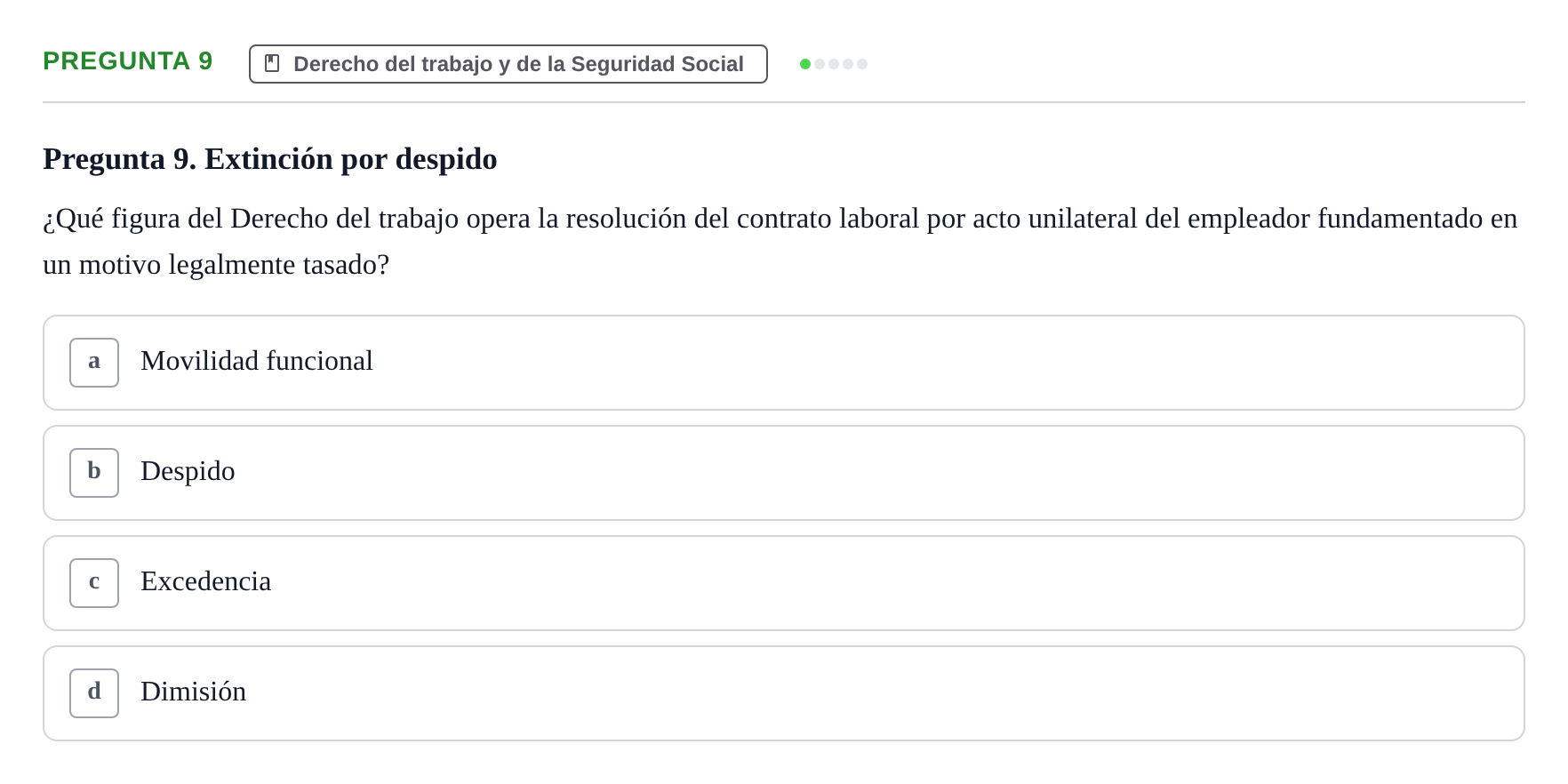 Enunciado: Pregunta 9