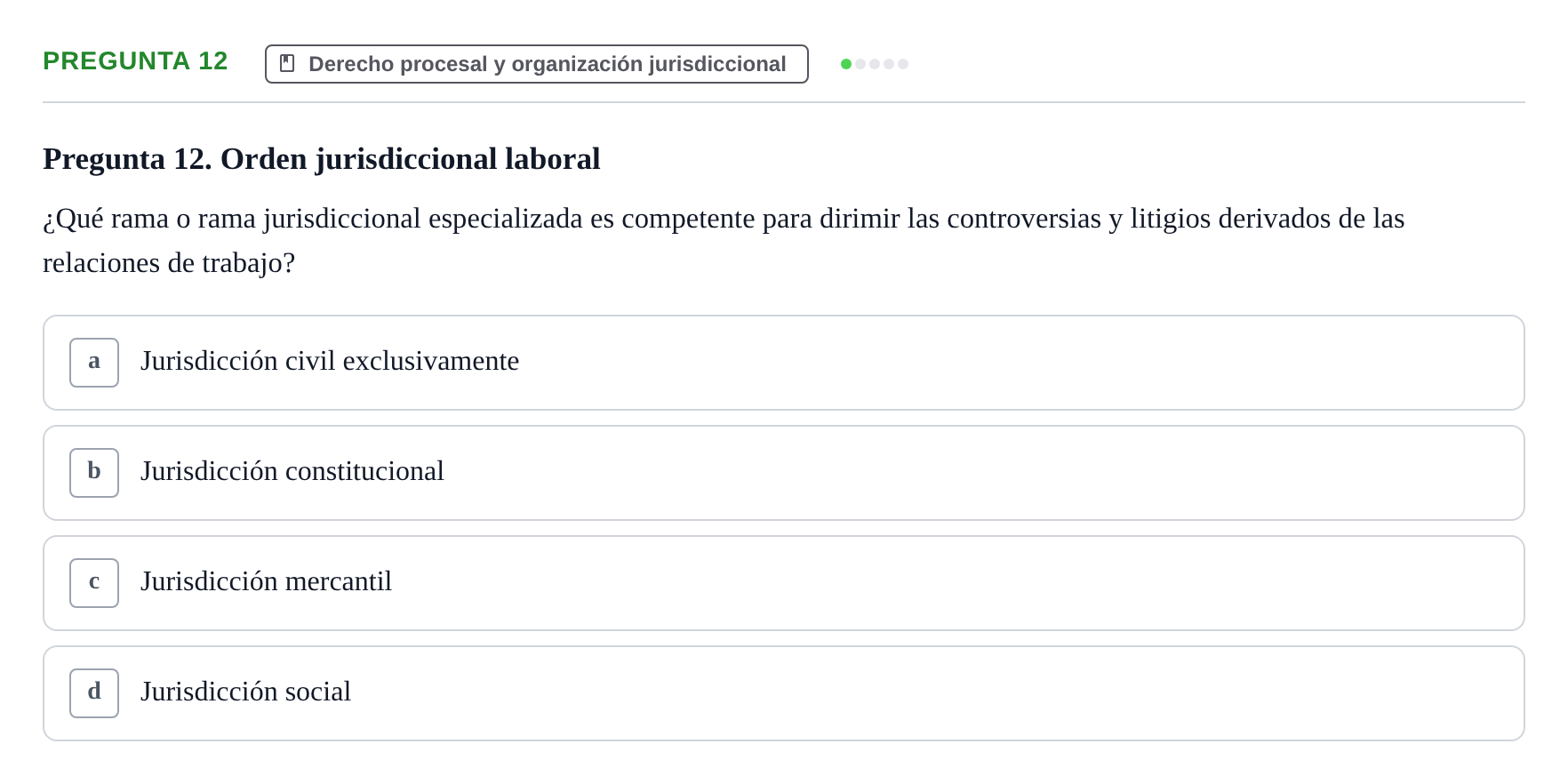 Enunciado: Pregunta 12
