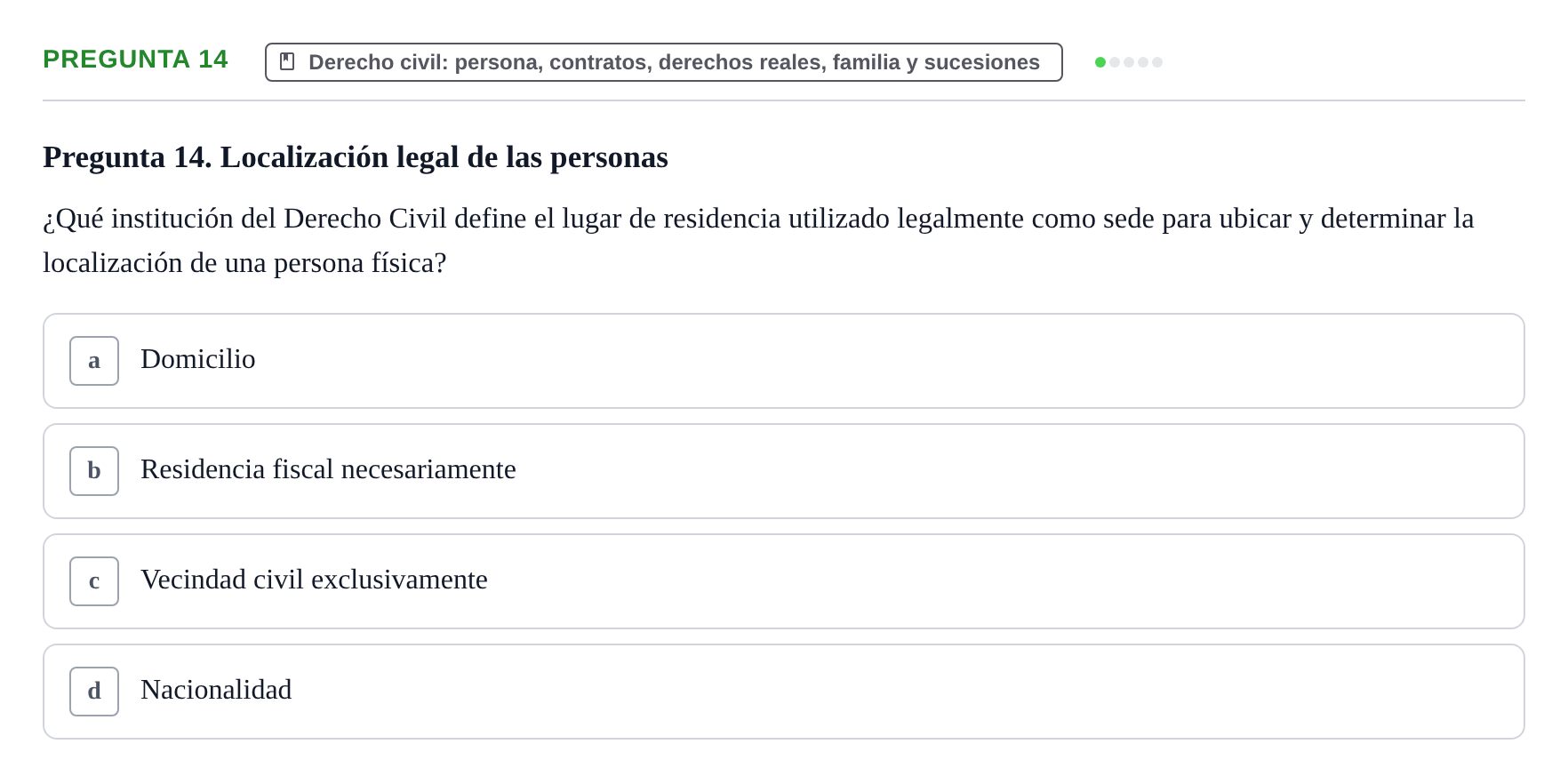 Enunciado: Pregunta 14