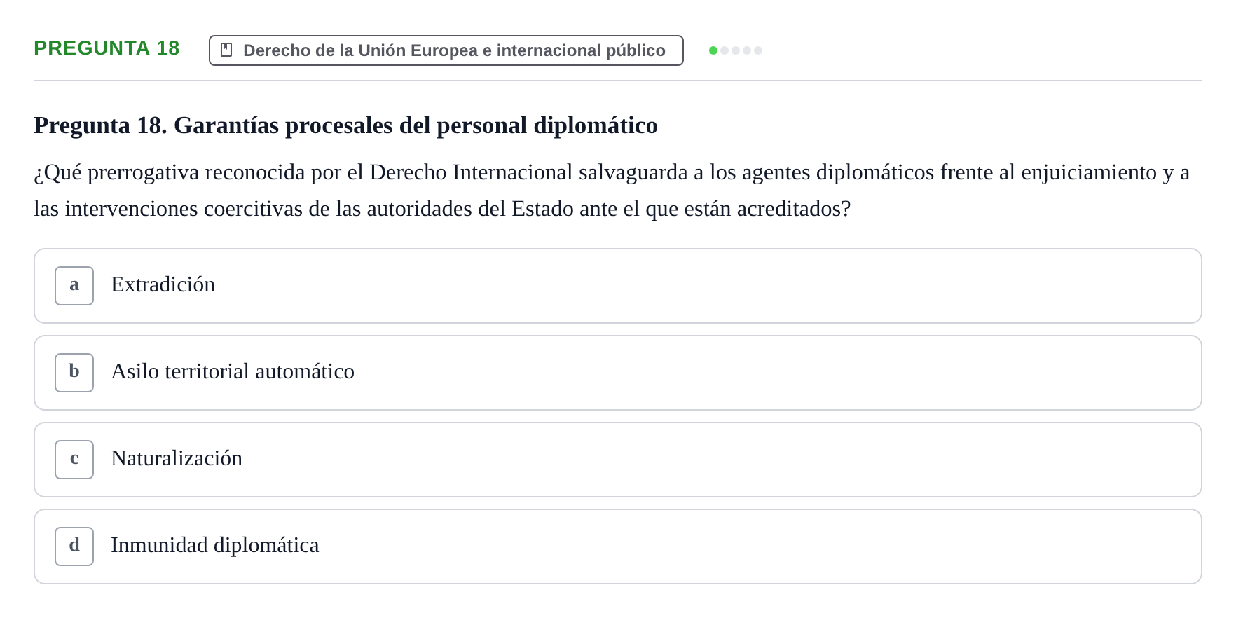 Enunciado: Pregunta 18