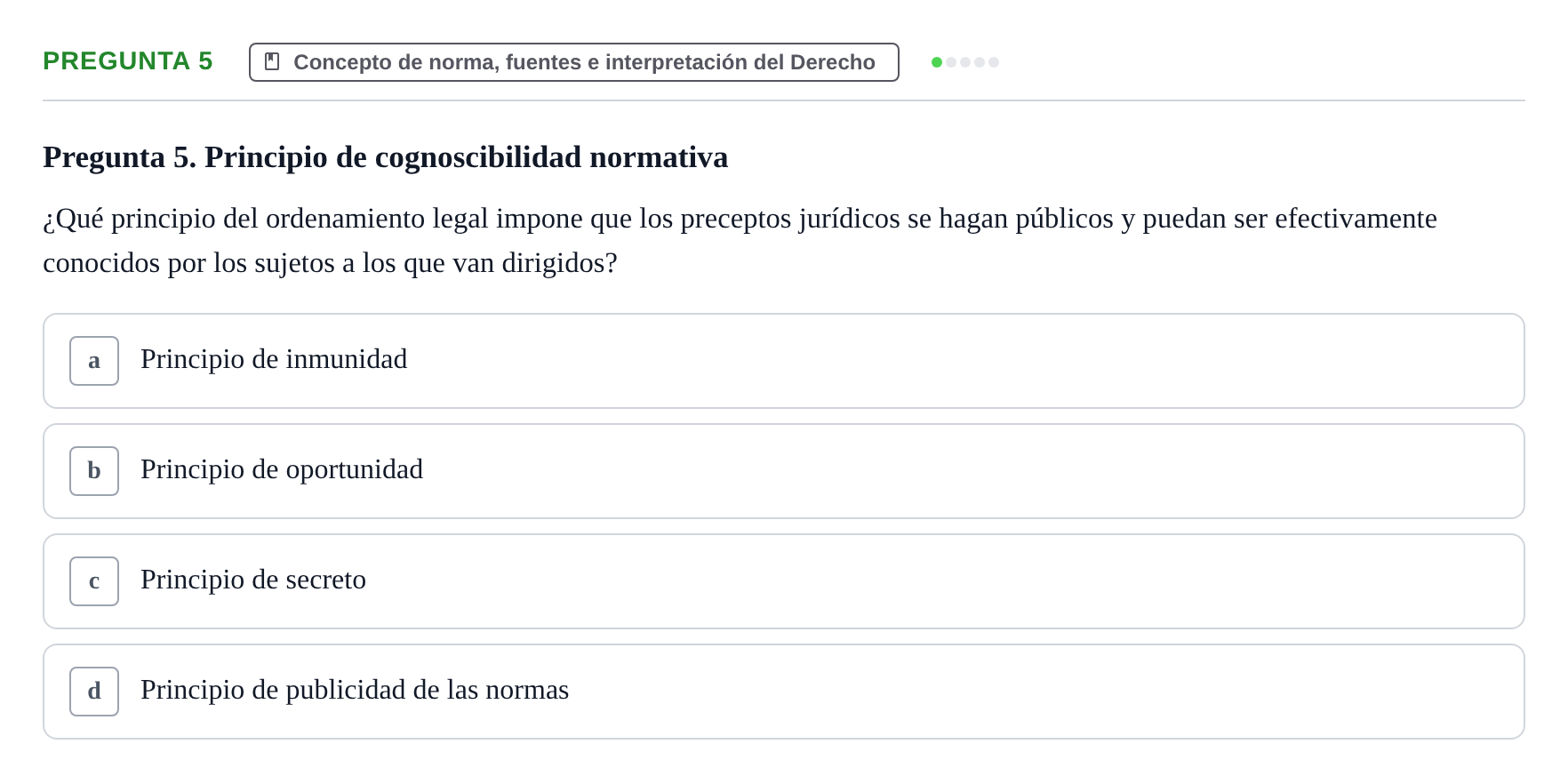 Enunciado: Pregunta 5