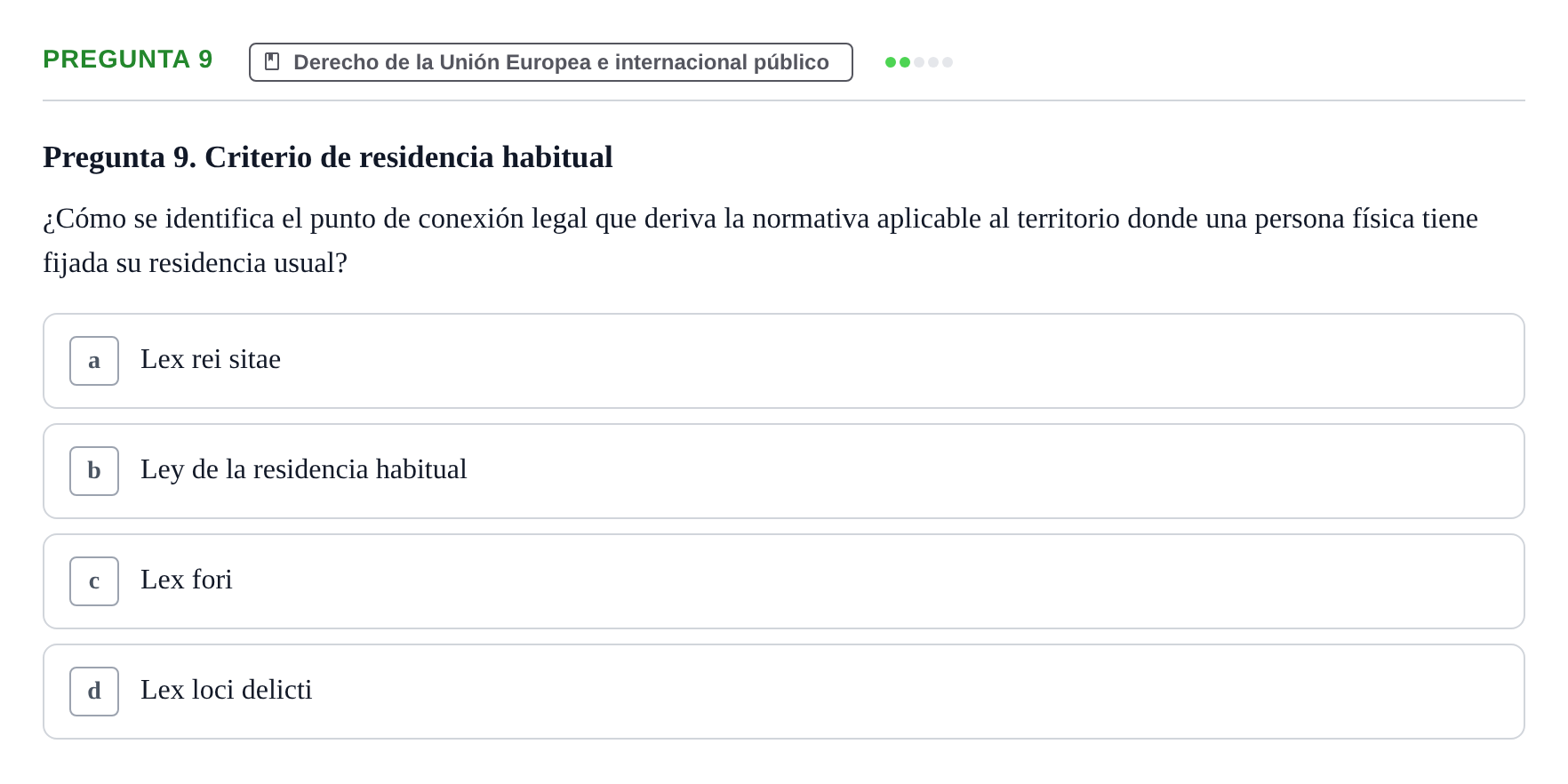 Enunciado: Pregunta 9