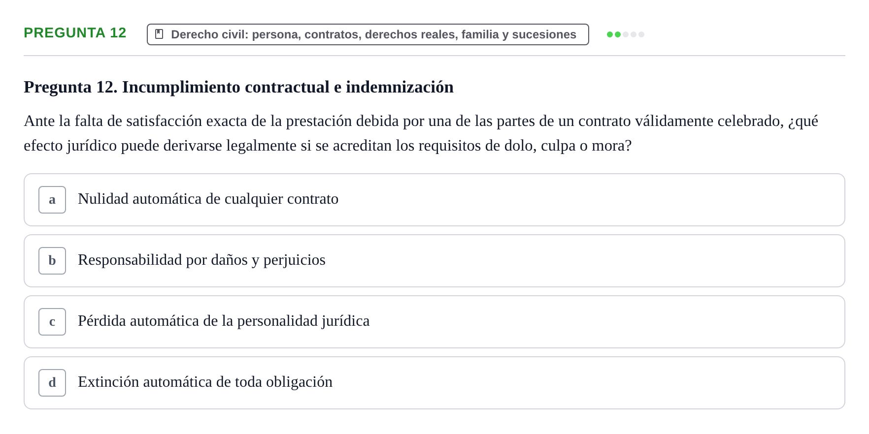 Enunciado: Pregunta 12
