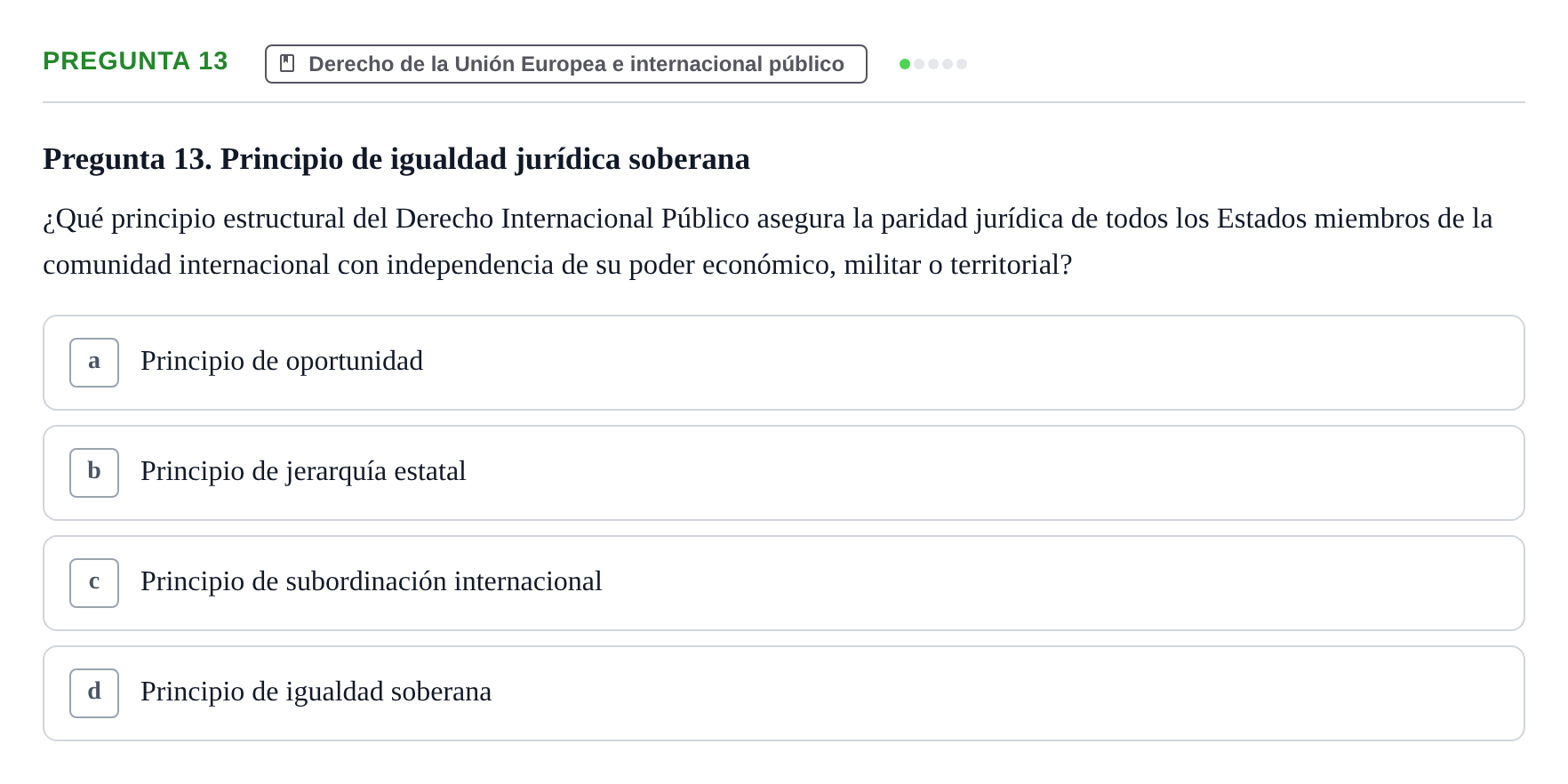 Enunciado: Pregunta 13