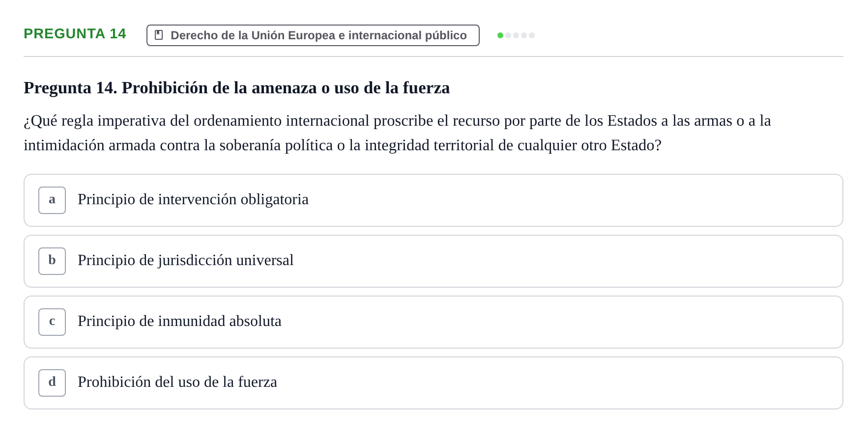 Enunciado: Pregunta 14