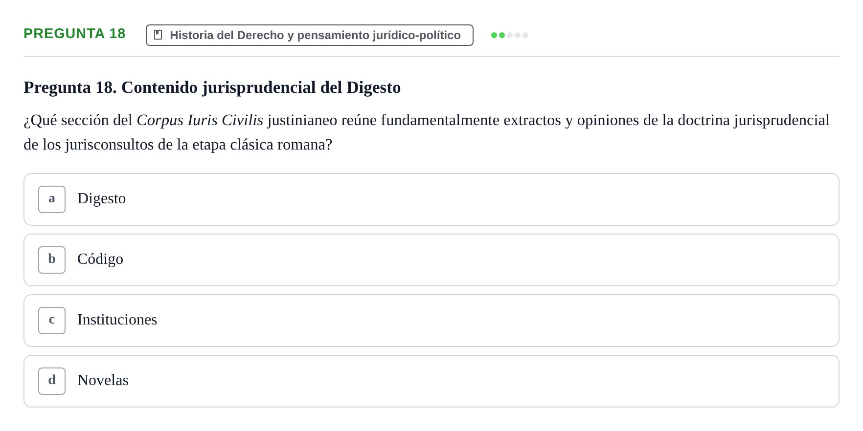 Enunciado: Pregunta 18