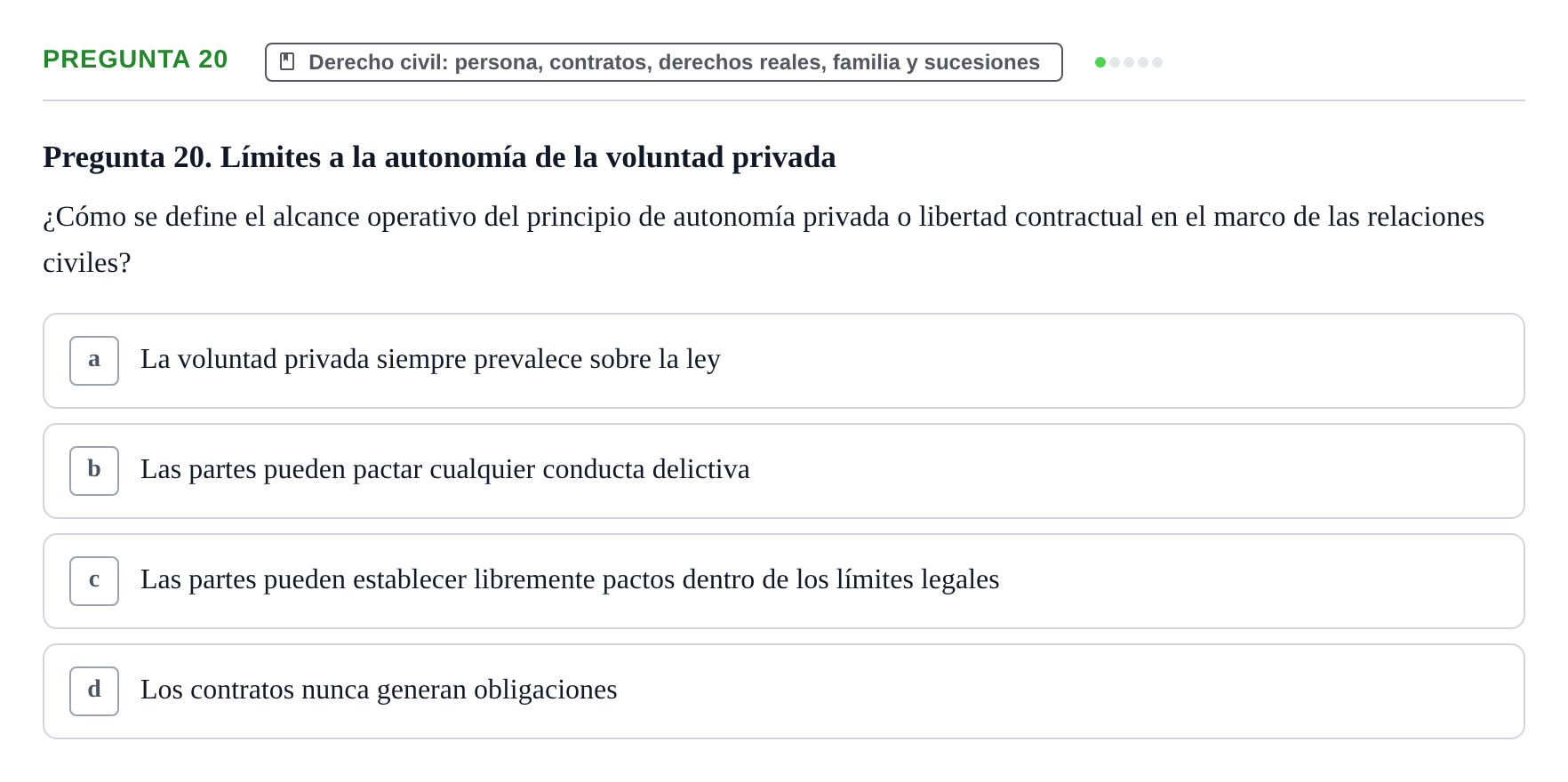 Enunciado: Pregunta 20
