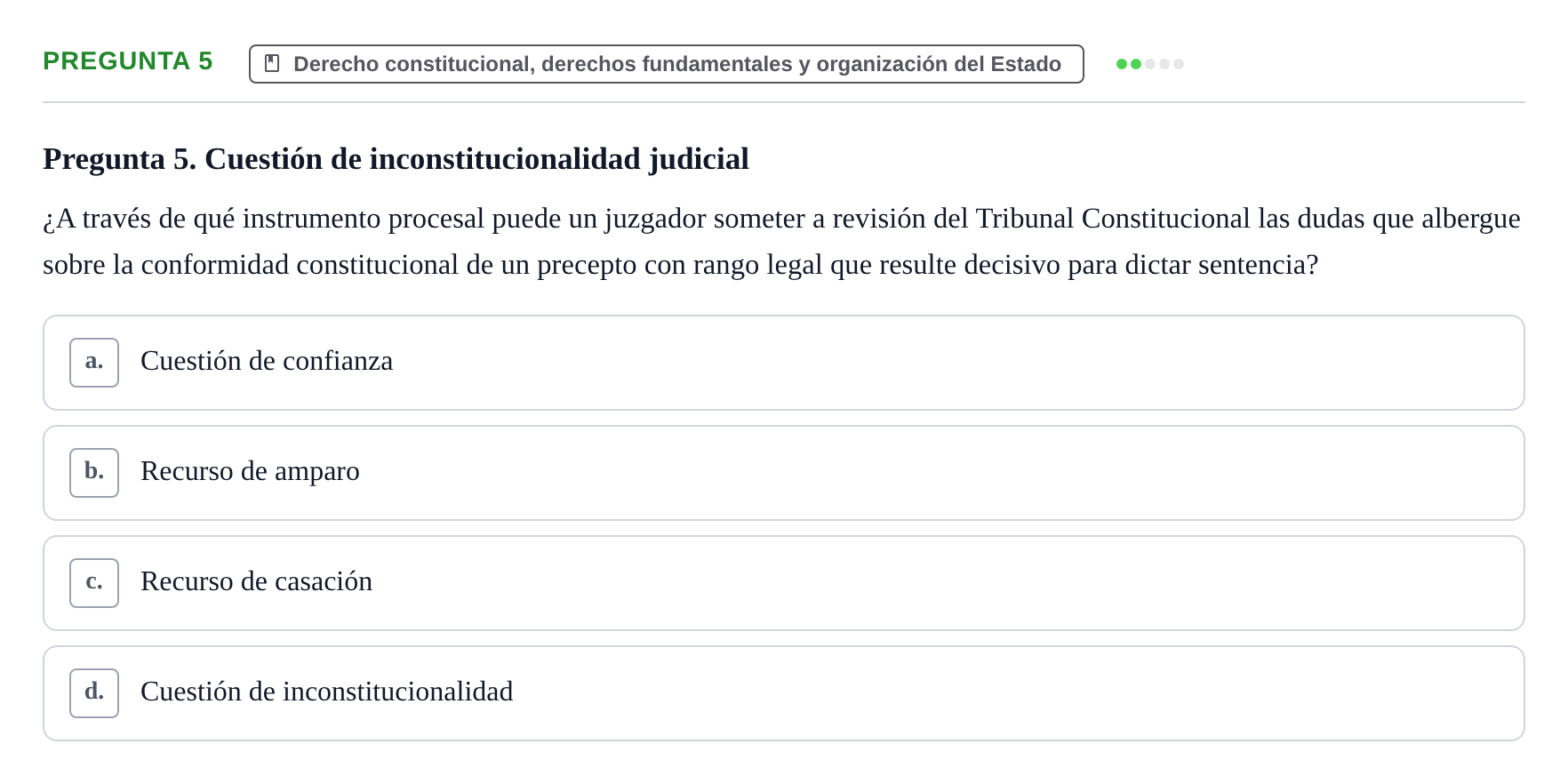 Enunciado: Pregunta 5