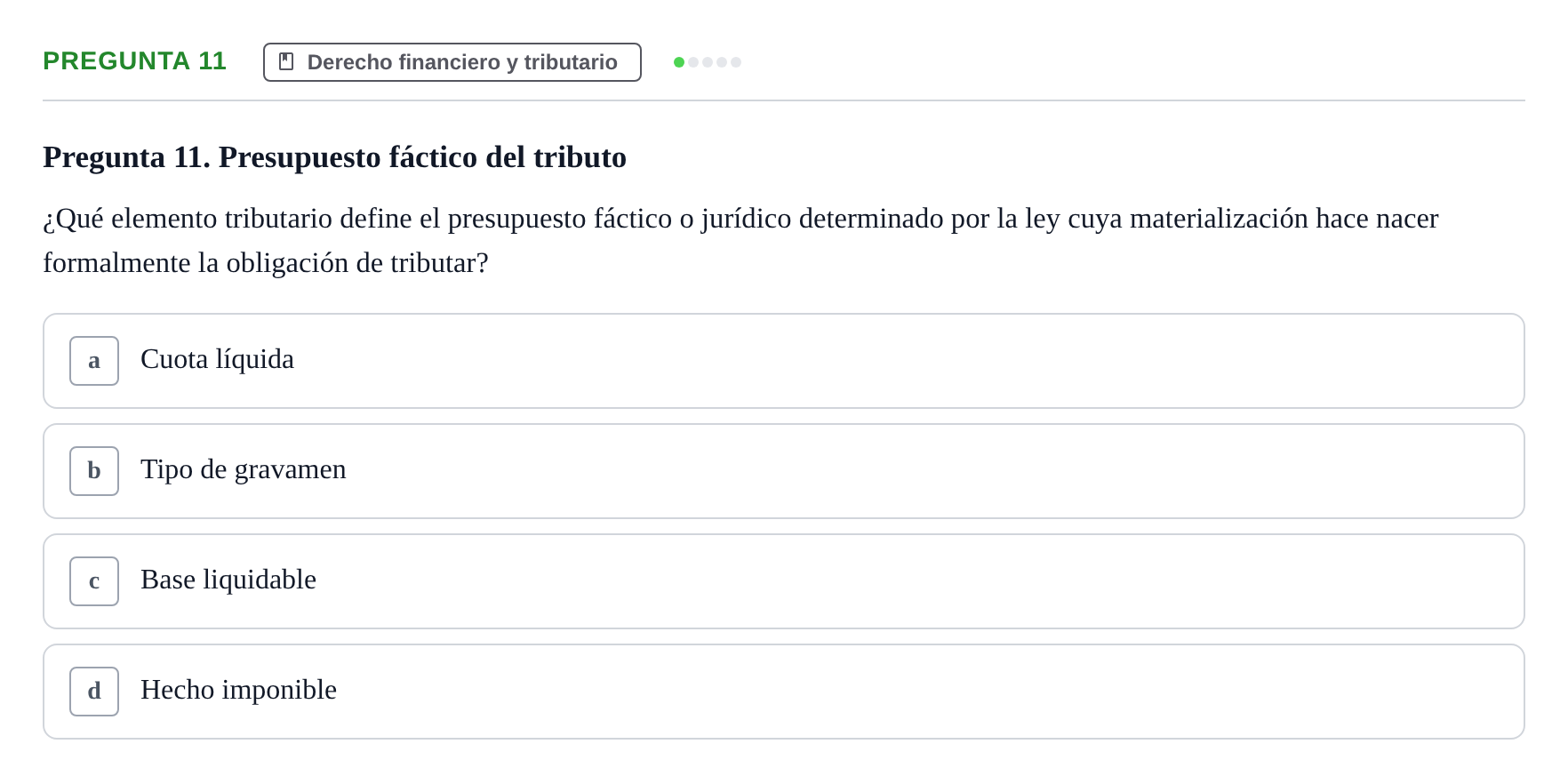Enunciado: Pregunta 11