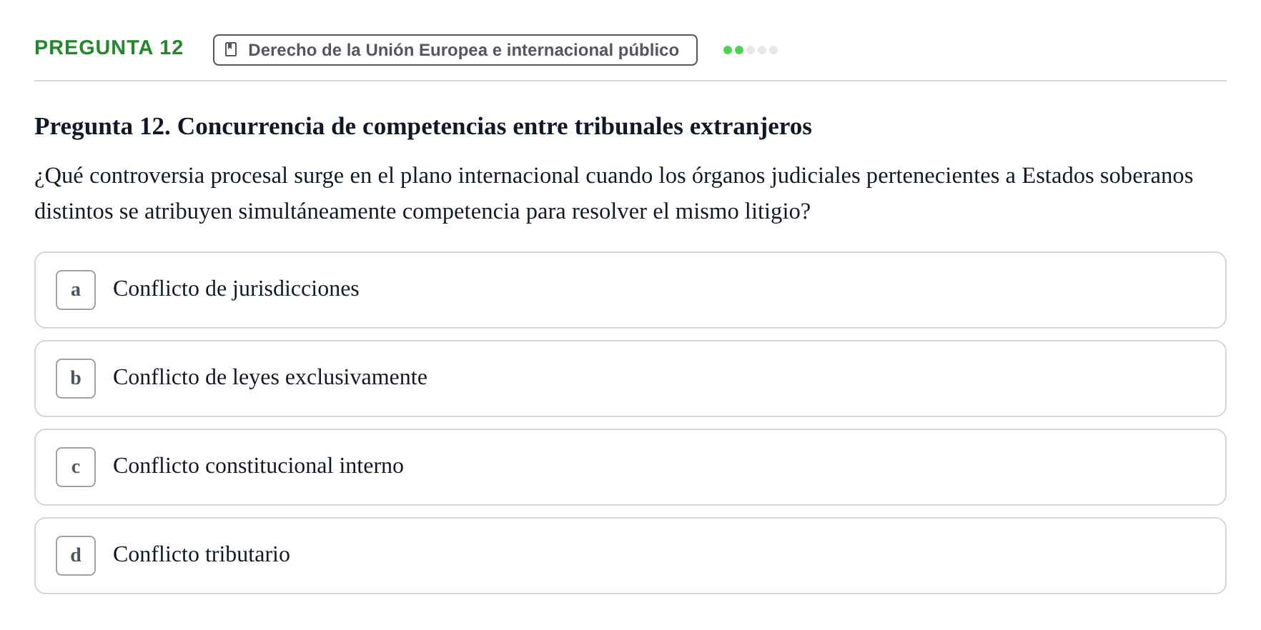 Enunciado: Pregunta 12