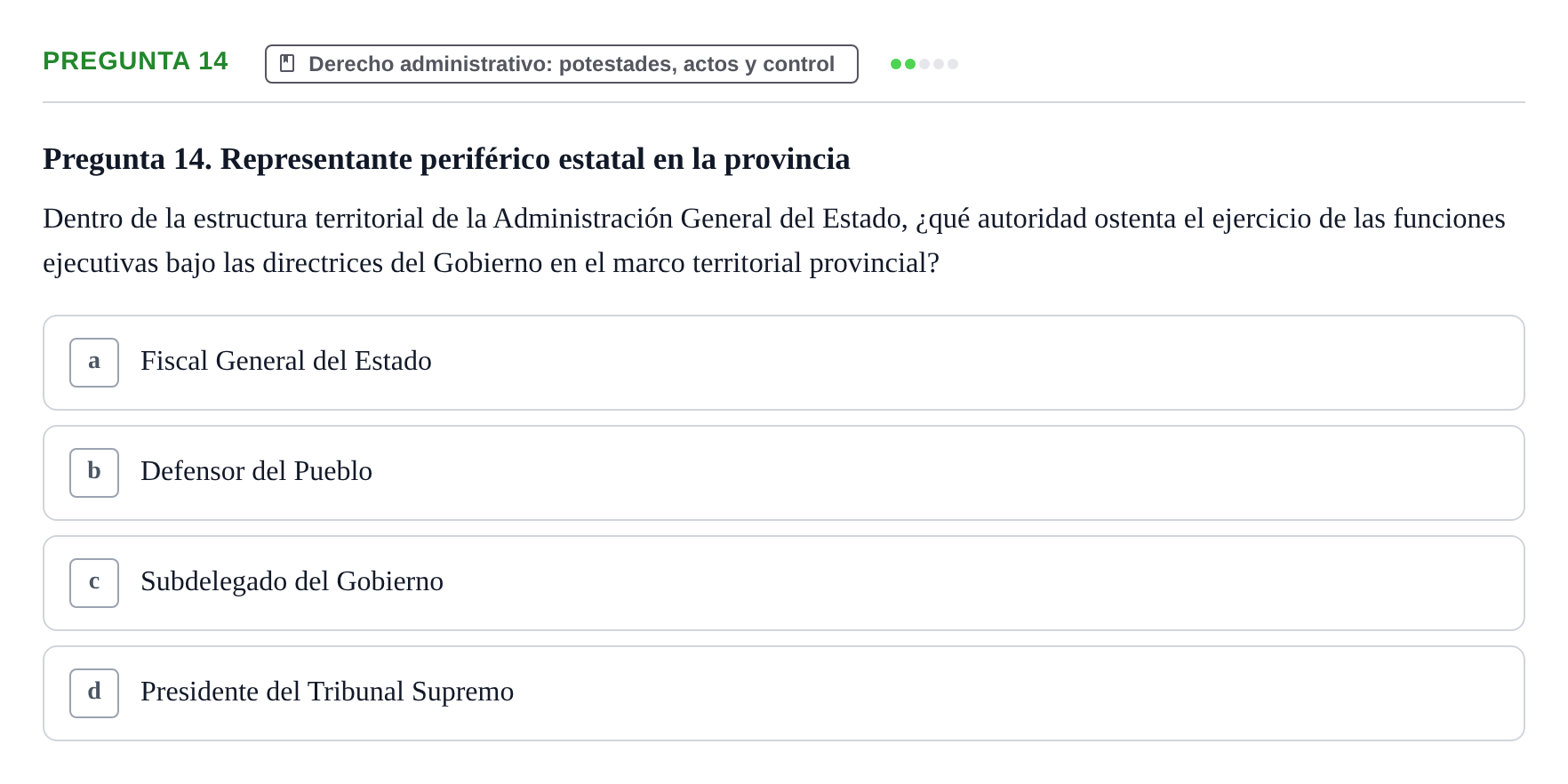 Enunciado: Pregunta 14