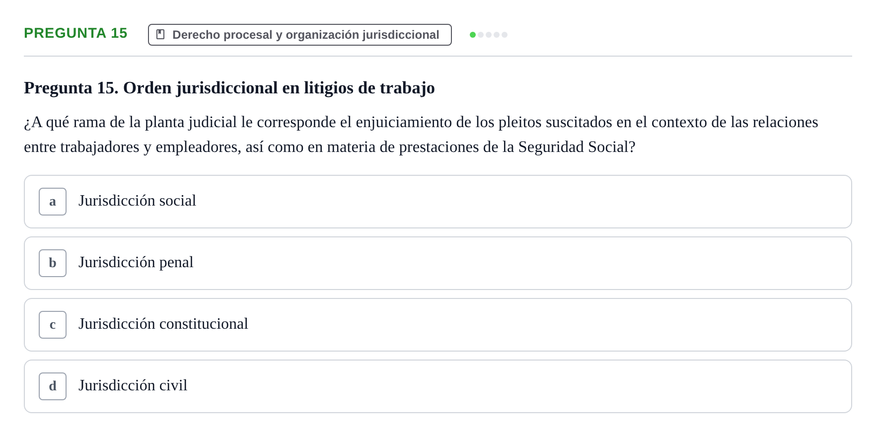 Enunciado: Pregunta 15