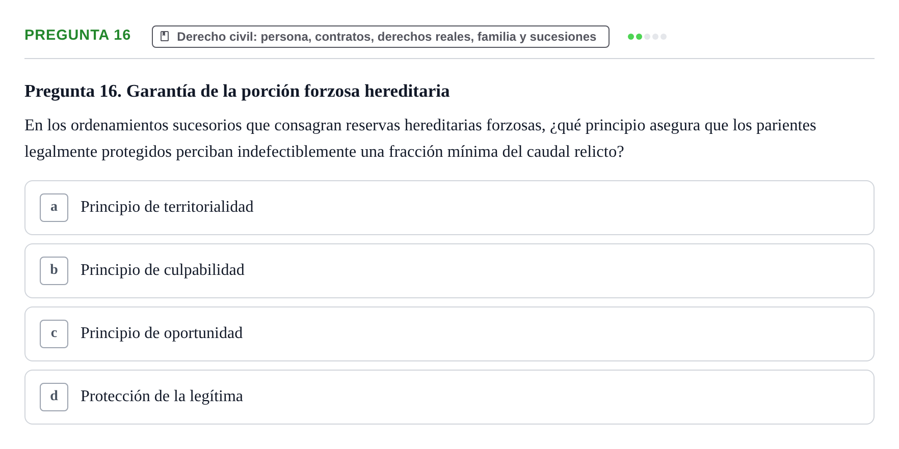 Enunciado: Pregunta 16