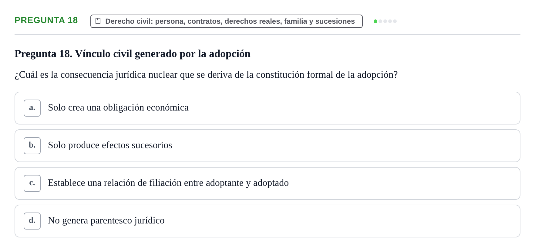 Enunciado: Pregunta 18