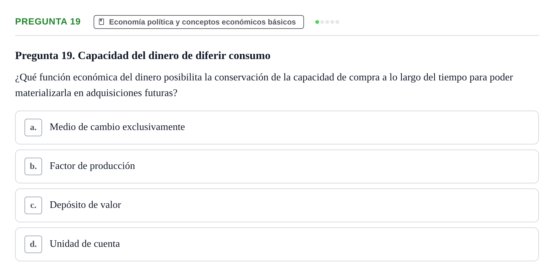 Enunciado: Pregunta 19