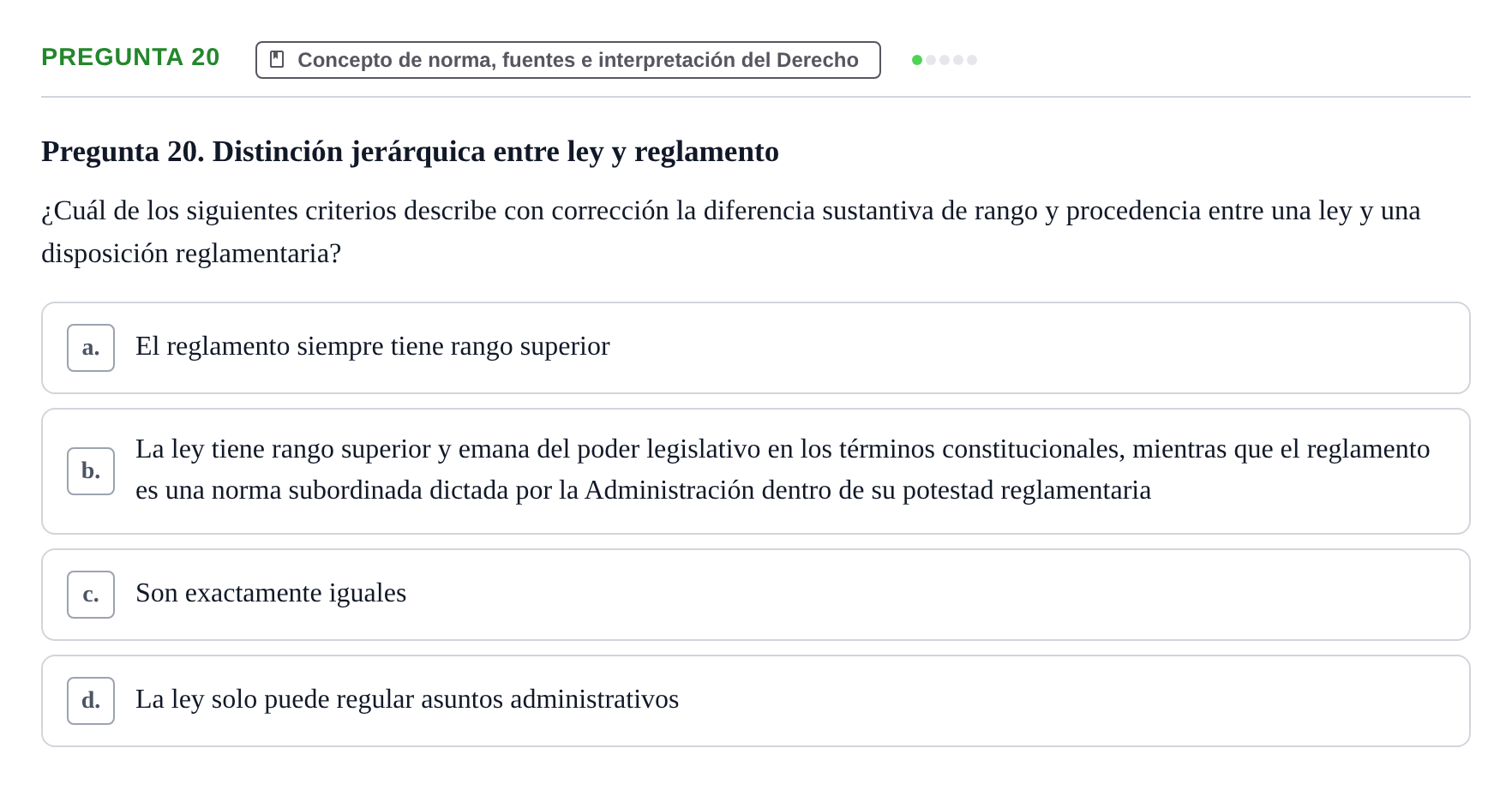 Enunciado: Pregunta 20