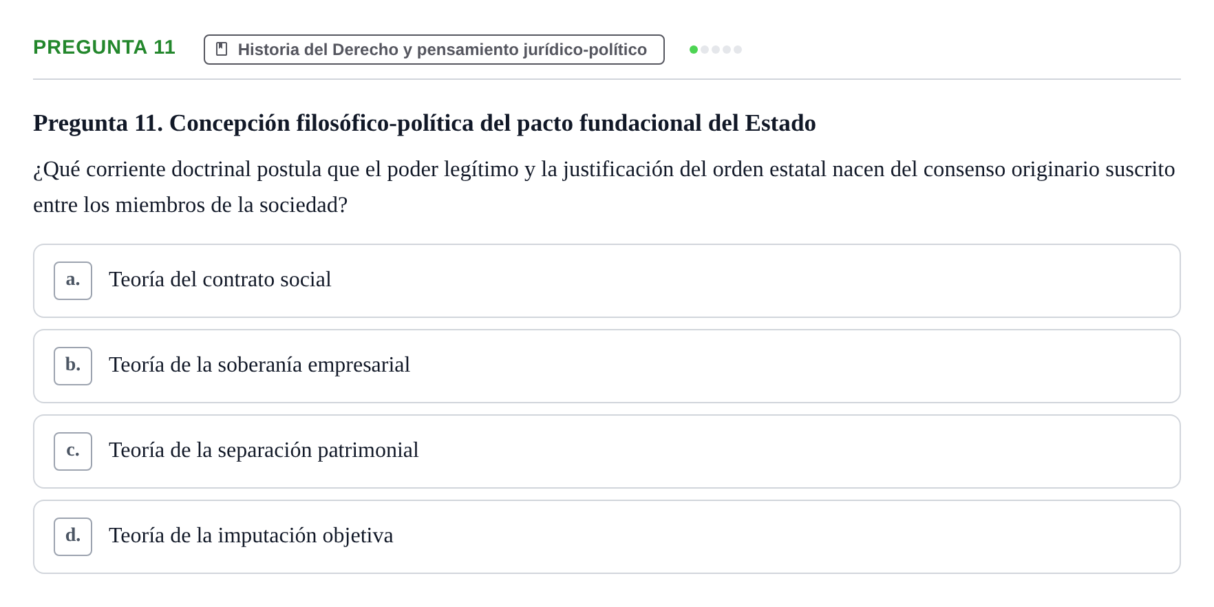 Enunciado: Pregunta 11