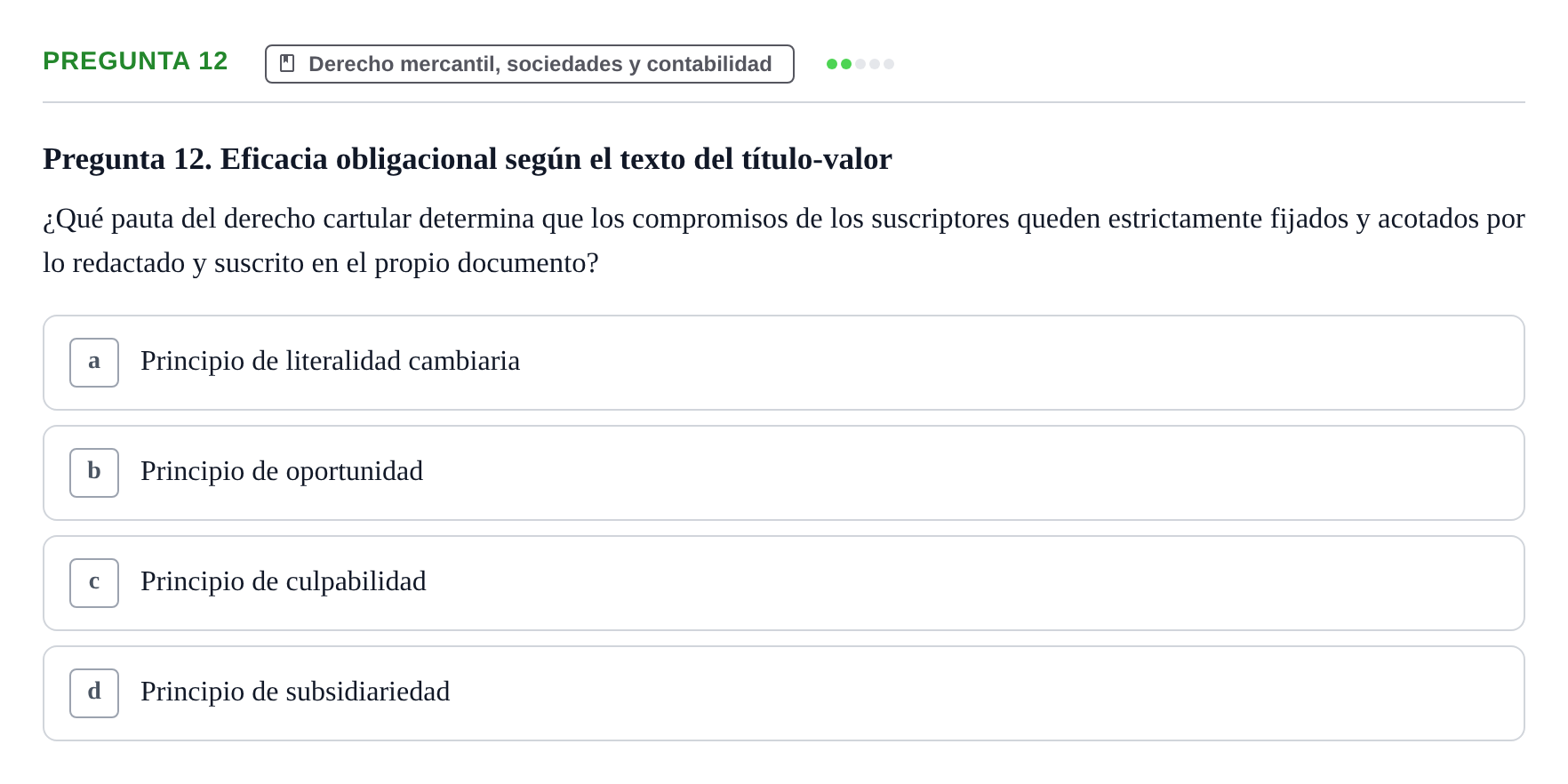 Enunciado: Pregunta 12