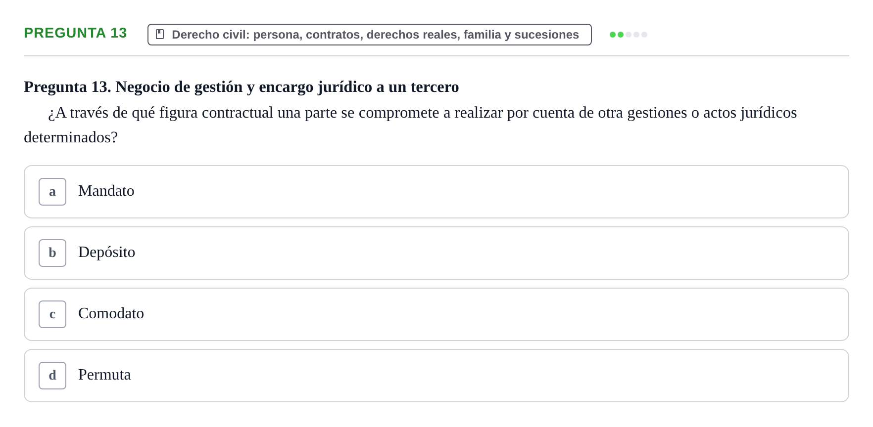 Enunciado: Pregunta 13