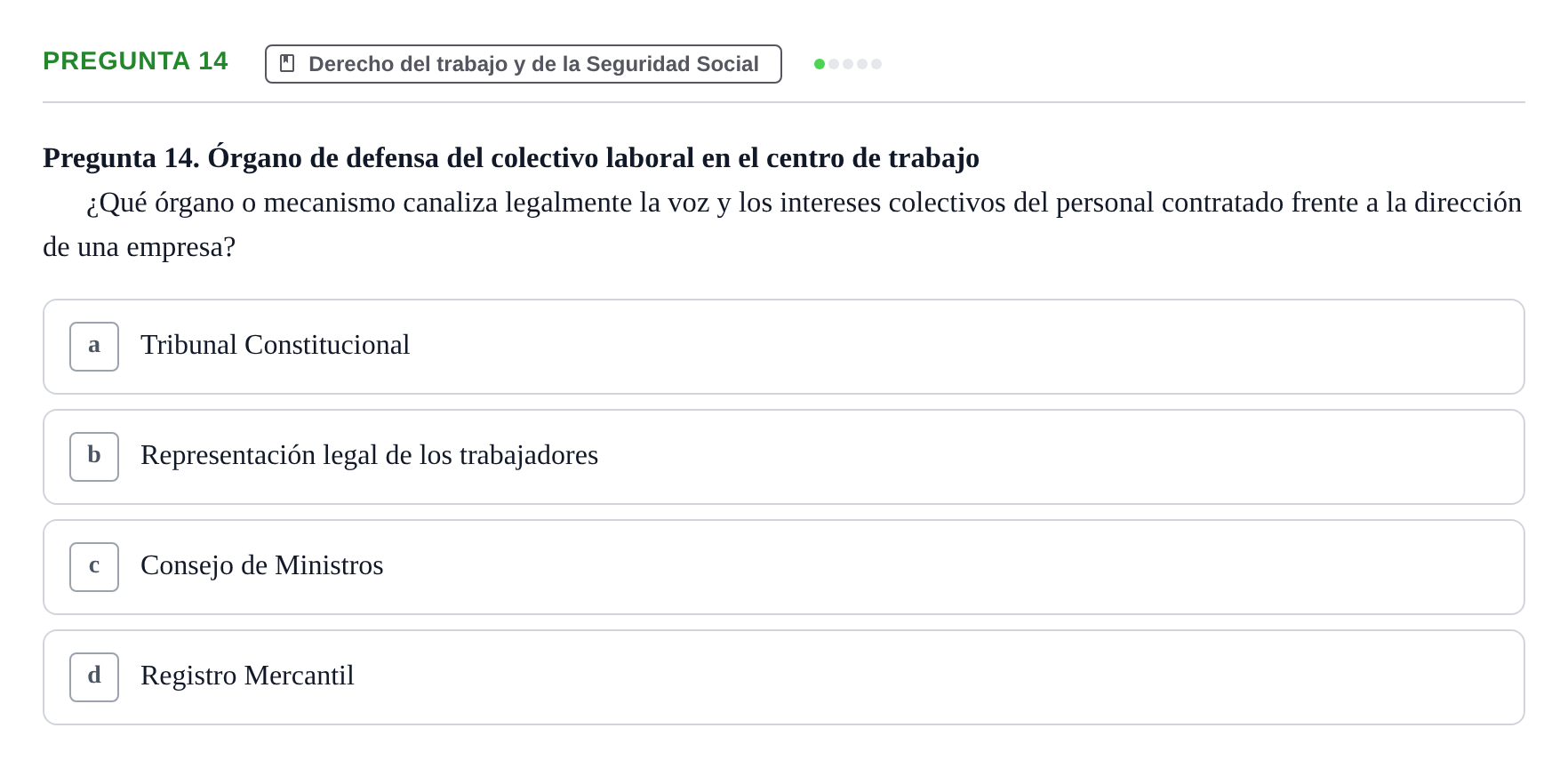 Enunciado: Pregunta 14