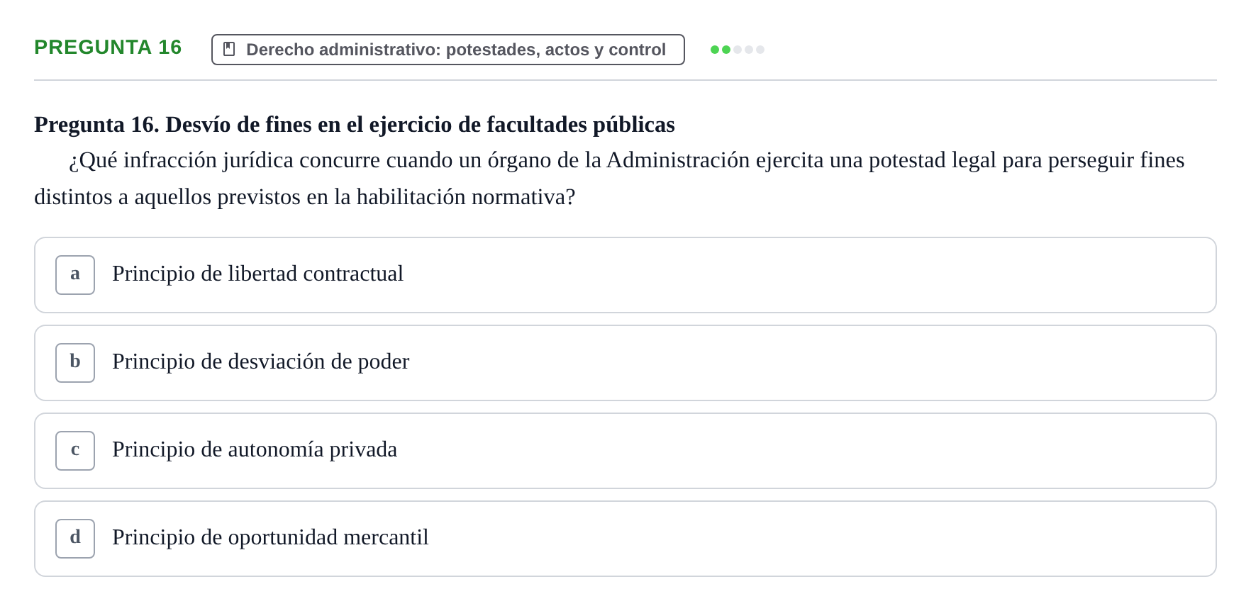 Enunciado: Pregunta 16